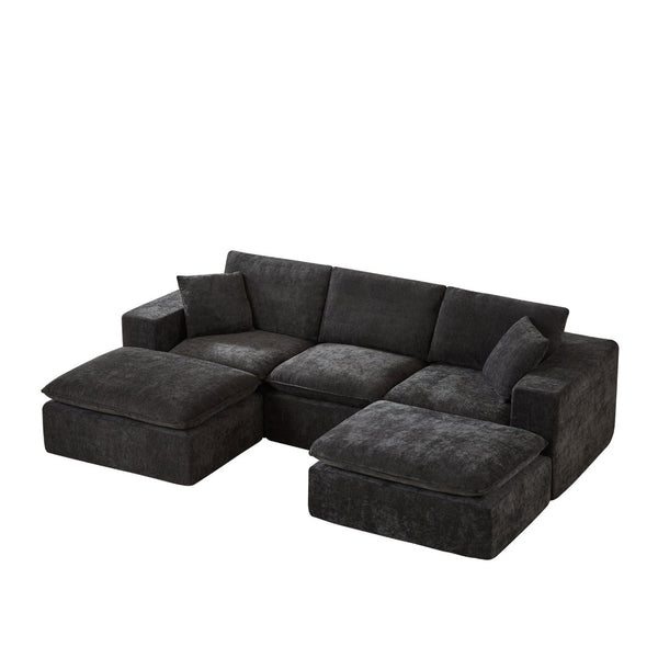 English Elm Modern Chenille Cloud Sofa - Cozy, Modular Design For Stylish Living Rooms, Apartments & Offices P2 W3396S00040-GIGA