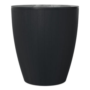 English Elm Elmbrook Solid Mango Wood Drum Side Table with Sculptural Grain for Living Room Black B136P420282