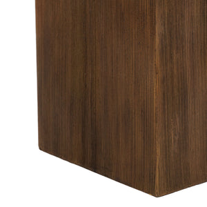 English Elm Christopher Knight Home® - Mgo Square Side Table - Antique White Faux Stone Top & Natural Faux Wood Base, No Assembly Needed N770P228824A