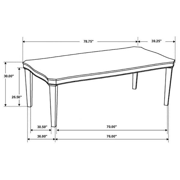 English Elm Seaside 7-Piece Dining Table Set: Charming Nutmeg & Rustic Cream For Cozy Family Gatherings B062S01224-GIGA