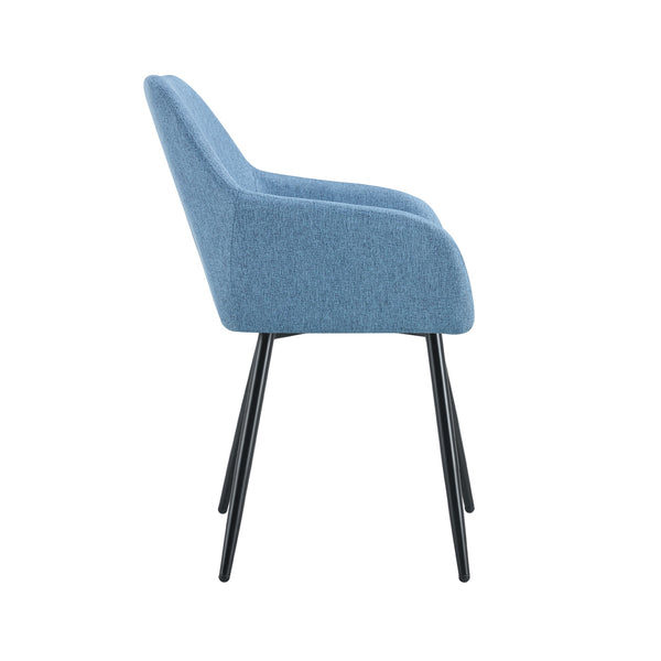 English Elm Leisure Modern Accent Armchairs Set Of 2 - Plush Teddy Fabric, Stylish Black Metal Legs, Durable Comfort W370P203685