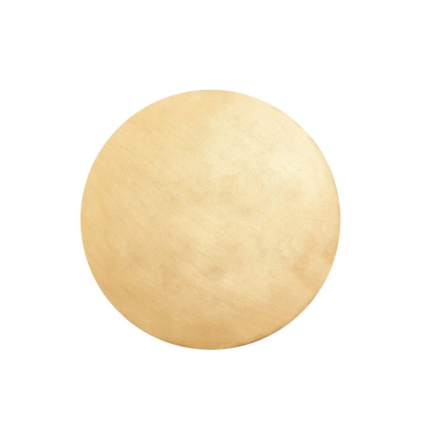 English Elm 13.78 Inch Handmade Mgo Geometric Side Table Gold Metallic Accent for Indoor Outdoor N772P390771C