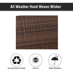 English Elm Outsunny 2-Person Wicker Hanging Swing Bench – Cozy Cream White Outdoor Chair With Cushions, 550 Lbs Capacity For Patios & Gardens W2225P217680-GIGA