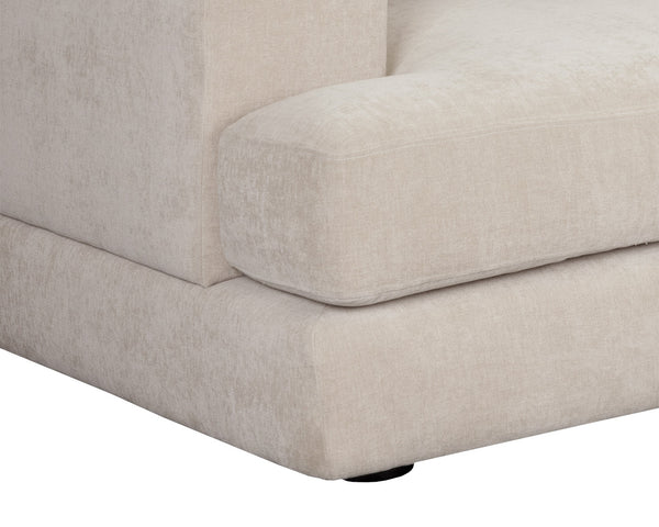 Sunpan Baela Sofa - Luxurious Danny Cream Upholstery with Removable Cushions and Stylish Black Wood Base