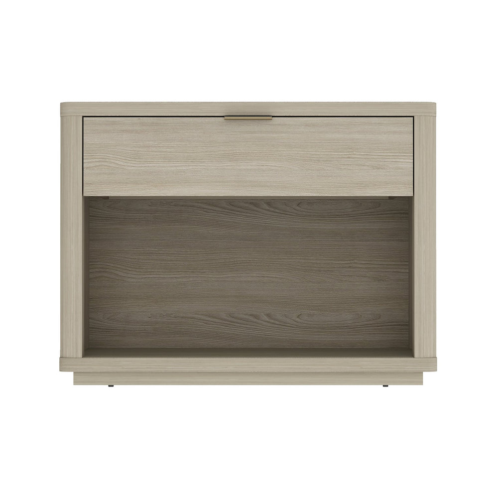 English Elm Evelyn 32" Nightstand In Natural Finish - Modern Minimalist Design With 1 Drawer & Open Shelf Storage B365P398519