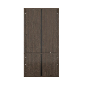 English Elm Rivington 40" Bookcase Cabinet with Soft-Close Doors, 4 Open Shelves, Adjustable Storage Appeal Walnut B365S00019