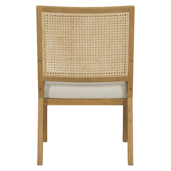 English Elm Natural Rattan Woven Armchair Set Rubberwood Farmhouse Coastal Dining Seating Pair Beige,Natural N776P385750N