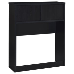 English Elm Geary Twin Bookcase Headboard Set with Nightstands Usb Charging Matte Finish Black B062S01695