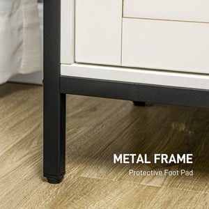 English Elm Homcom Farmhouse Sideboard Buffet Cabinet With Sliding Barn Door & Adjustable Shelf For Stylish Storage W2225P217394