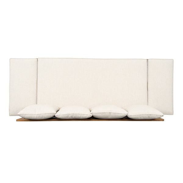 English Elm Christopher Knight Home® - Outdoor Acacia Daybed Sofa with Foldable Arms, Rust‑Resistant Teak Frame & UV‑Proof Beige Cushions N779P249303T