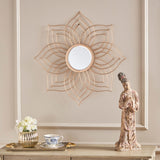 Christopher Knight Home® - Noble House - Oakley Floral Copper Finished Wall Mirror