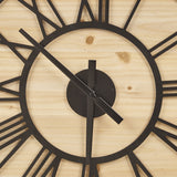 Madison Park Mason Modern/Contemporary 23.6" Wood Wall Clock MP95D-0303 Natural/Black