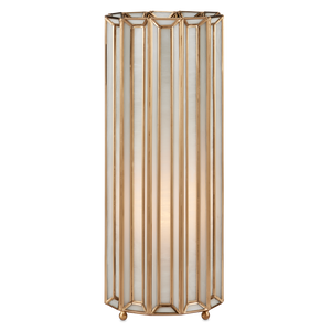 Daze Uplight Table Lamp in White Milk Glass with Antique Brass Finish - Contemporary Glow for Any Room