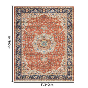 English Elm Premier Traditional Low Pile Area Rug for Living Room Dining High Traffic Zones B186P479381