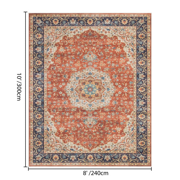 English Elm Premier Traditional Low Pile Area Rug for Living Room Dining High Traffic Zones B186P479381