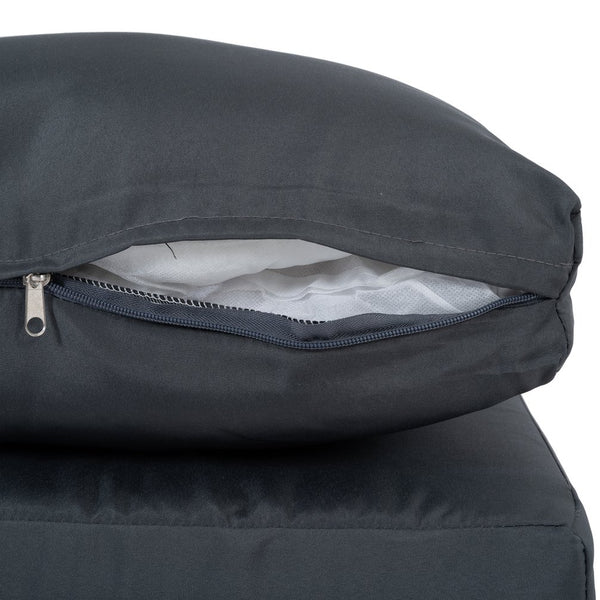 English Elm New Elegant 4-Piece Patio Sofa Set With Grey Cushions, Durable Pe Wicker, Tempered Glass Table W400S00047