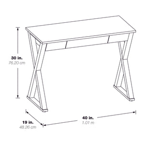 OSP Home Furnishings Marna Writing Desk Weathered White