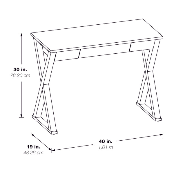 OSP Home Furnishings Marna Writing Desk Weathered White