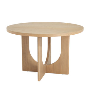 English Elm Christopher Knight Home® - 48" Round Dining Table - Farmhouse Charm, Solid Wood Construction, Space-Saving For Cozy Dining Spaces N771P240935K
