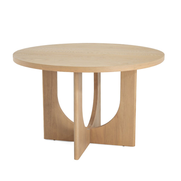English Elm Christopher Knight Home® - 48" Round Dining Table - Farmhouse Charm, Solid Wood Construction, Space-Saving For Cozy Dining Spaces N771P240935K