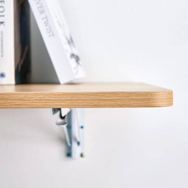 English Elm Laundry Wall-Mounted Folding Table 45x22 Burly Wood – Space-Saving, Durable 100lb Capacity Workbench W3875P389936