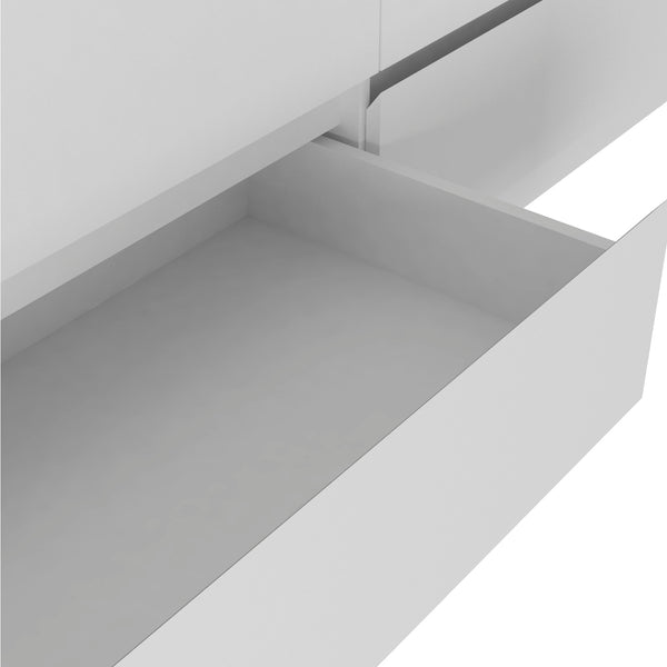 English Elm Seul Six Drawer Double Dresser Superior Top — 60.4" Wide Spacious Surface, Smooth All-Metal Rails, Sleek Design White 36 L x 24 W x 6 H B128S00116