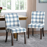 Christopher Knight Home® - Noble House - Harman Contemporary Upholstered Plaid Dining Chairs - Set of 2