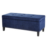 Madison Park Shandra II Modern/Contemporary Tufted Top Soft Close Storage Bench FPF18-0195 Blue