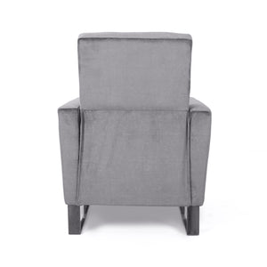 English Elm Christopher Knight Home® - Arvin Plush Push-Back Recliner with Stainless Steel Legs — Modern Fabric Comfort for Living Rooms Grey 65272.00FGRY