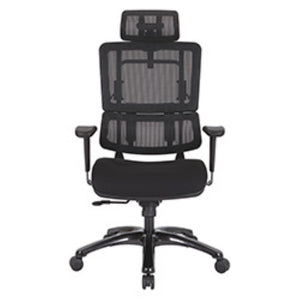 OSP Home Furnishings Vertical Mesh Back Ergonomic Office Chair with Lumbar Support and Synchro Tilt 99663BHRB-30