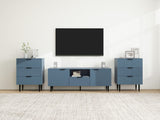 Hearth and Haven TV Stand with Solid Ion Feet, TV Console Table For Living Room, Bedroom W688130658