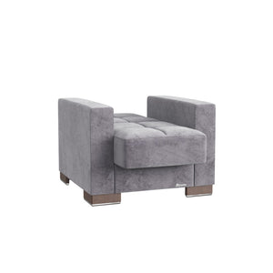 English Elm Primenest Nimbusflow Convertible Armchair With Hidden Storage, Grey Microfiber For Small Spaces B030P286181-GIGA