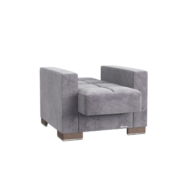 English Elm Primenest Nimbusflow Convertible Armchair With Hidden Storage, Grey Microfiber For Small Spaces B030P286181-GIGA