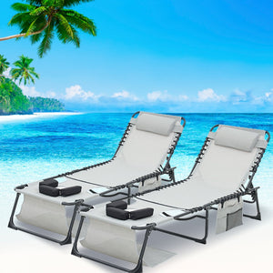 English Elm Face Down Tanning Chaise with Prone Cutouts Foldable Teslin Outdoor Recliner 2 Pack W3162P449077