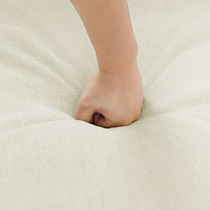 English Elm Contemporary Vertical Channel Sectional Sofa In Soft Beige Linen - Modern Comfort & Style For Home W1117P264840