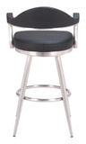 Vagur Swivel Barstool Black 110045 Zuo Modern