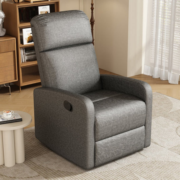 English Elm Christopher Knight Home® - Modern Recliner Plush Manual Recliner Chair with Ergonomic Support, 3-Position Backrest, Durable Fabric Comfort Grey N763P256491D