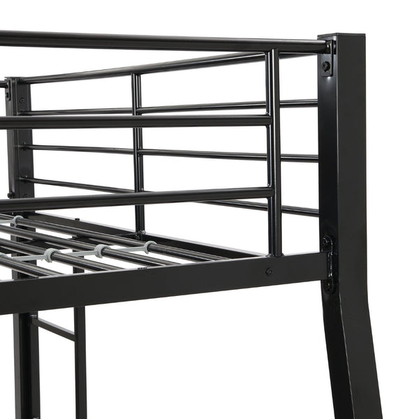 English Elm Twin Xl Over Queen Steel Bunk Bed with Stairs for Shared Kids or Guest Rooms W311P401501