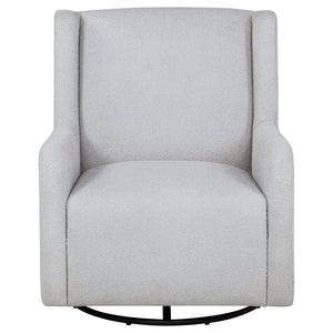 English Elm Calianna Boucle Barrel Accent Chair with Oak Legs for Living Room or Bedroom Grey B062P451747