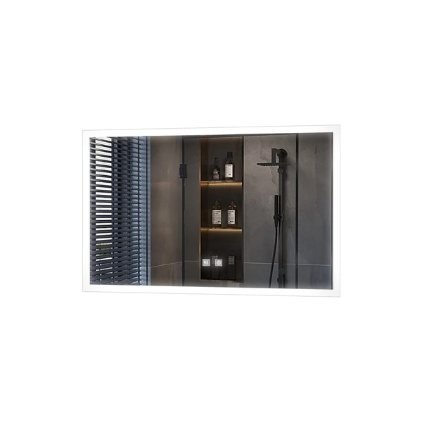 English Elm Aurorium Led Lighted Vanity Mirror with Defogger Touchscreen 48 Inch Bathroom Wall B2731P478350