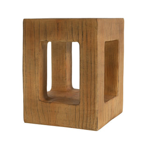 English Elm Mgo Handcrafted Side Table with Faux Wood Grain Finish for Living Room or Bedroom N772P408185W