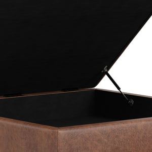 English Elm Shiloh Square Storage Ottoman - Stylish Lift-Top, Durable Faux Leather, Ideal For Seating & Storage B136P254717-GIGA