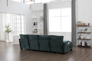 English Elm United We Win U Shaped Cloud Couch - 110" Modular Sectional Sofa With Memory Foam & Storage Pockets W1568S00216-GIGA