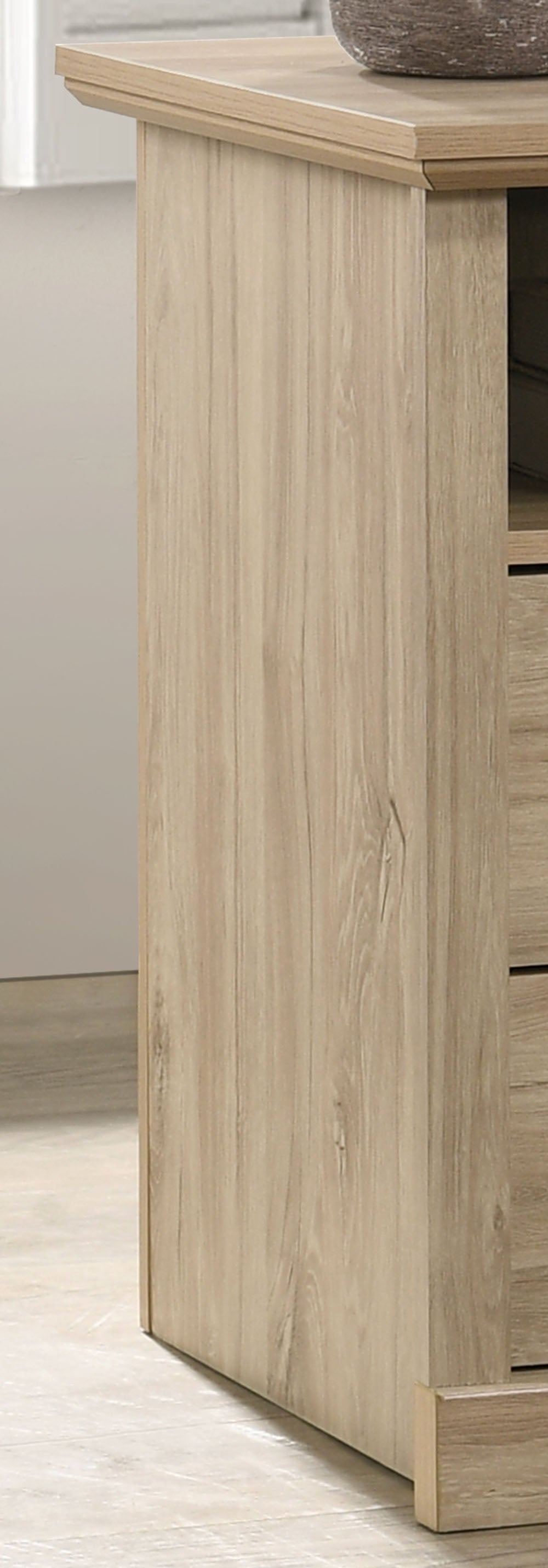 English Elm Elara 2-Drawer Nightstand with USB-A & USB-C Charging, Open Shelf, Modern Metal Pulls, Durable Design Light Oak B061P360309