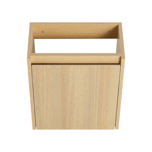 English Elm 16" Bathroom Vanity Sink Combo for Small Spaces — Compact Engineered Wood Cabinet with Ceramic Basin, Moisture-Resistant Finish and Hidden Handle, Easy Assembly Oak W1972P190339