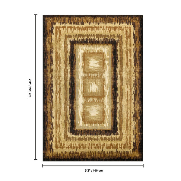 English Elm Bristol Abstract Multi-color Area Rug Low Pile Living Room Accent 5x7 Floor B186P452304