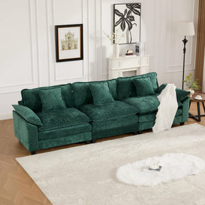 English Elm Wider Ergonomic Loveseat with Breathable Chenille Upholstery, Modular Design, Plush Double-Layer Cushioning W1143S00042 W1143S00042