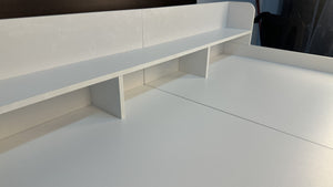 English Elm Washer 54" MDF Laundry Countertop with Raised Edge and Non-Slip Pads, Double-Layer Organizer White W2641P279969