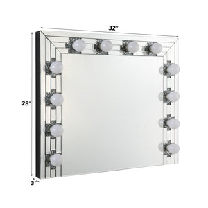 English Elm Noralie Hollywood Glam Vanity Mirror with Faux Diamond Inlay and Mdf Frame B2726P448759