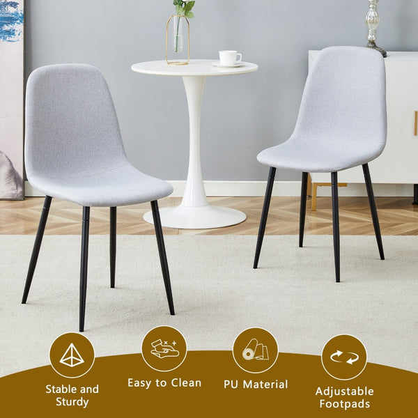 English Elm Table and Chair Set Modern Marble Glass Top Dining for Four with Linen Upholstered Seats W1151S04626